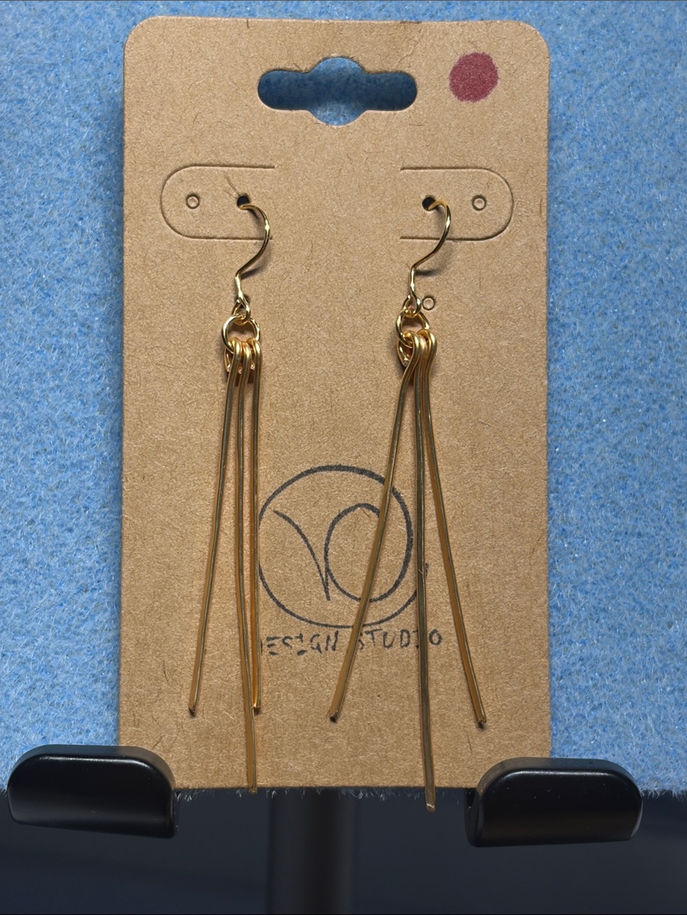 Gold Multi-Bar Dangle Earrings